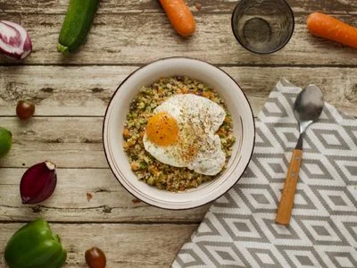 Recipe kit Quinoa vegetable and egg bowl